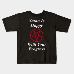 Funny Satanic Design Kids T-Shirt
